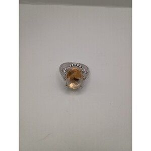 Women's Gold Crystal Alloy Glass Fashion Ring U.S Size 7